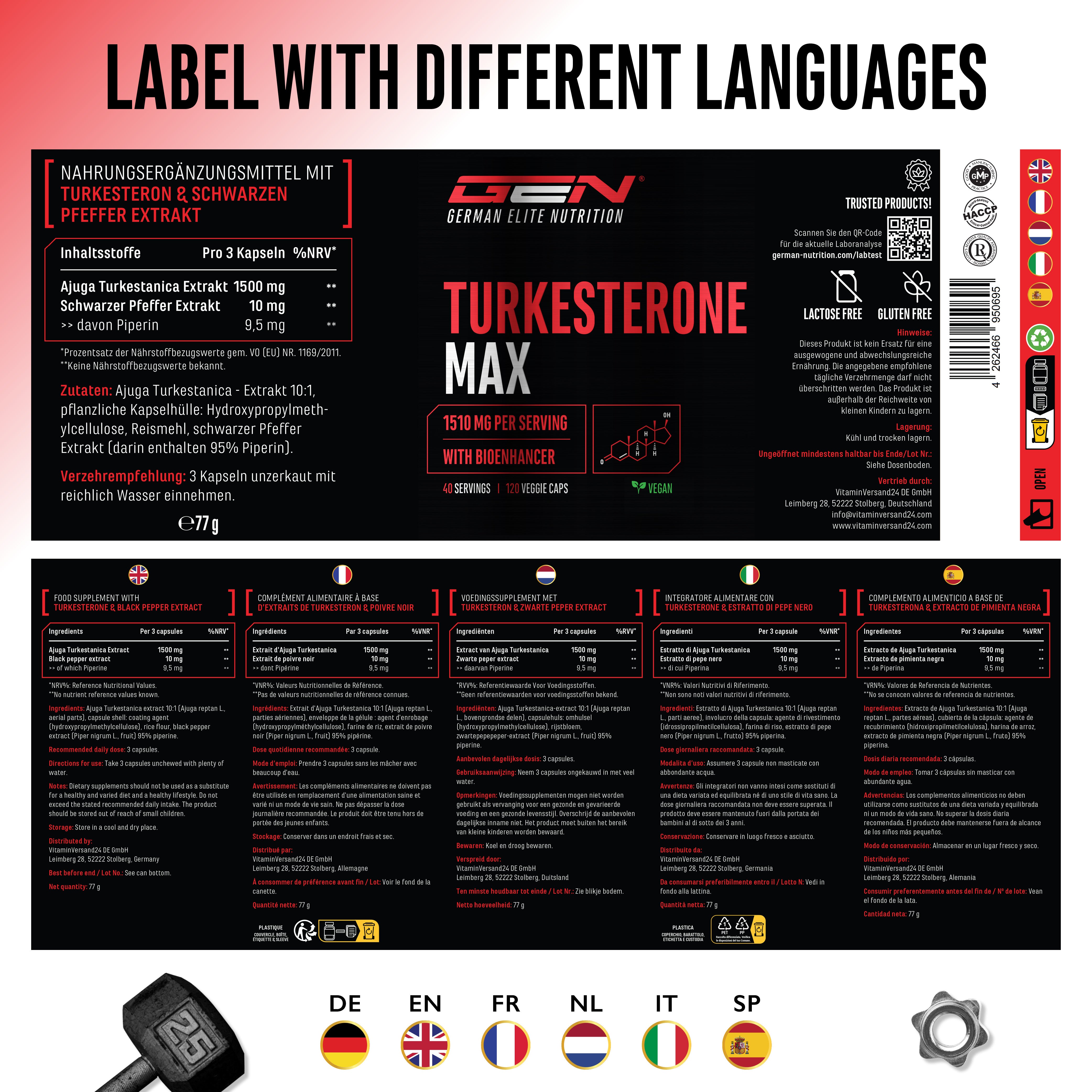 Turkesteron Max, 120 Kapseln