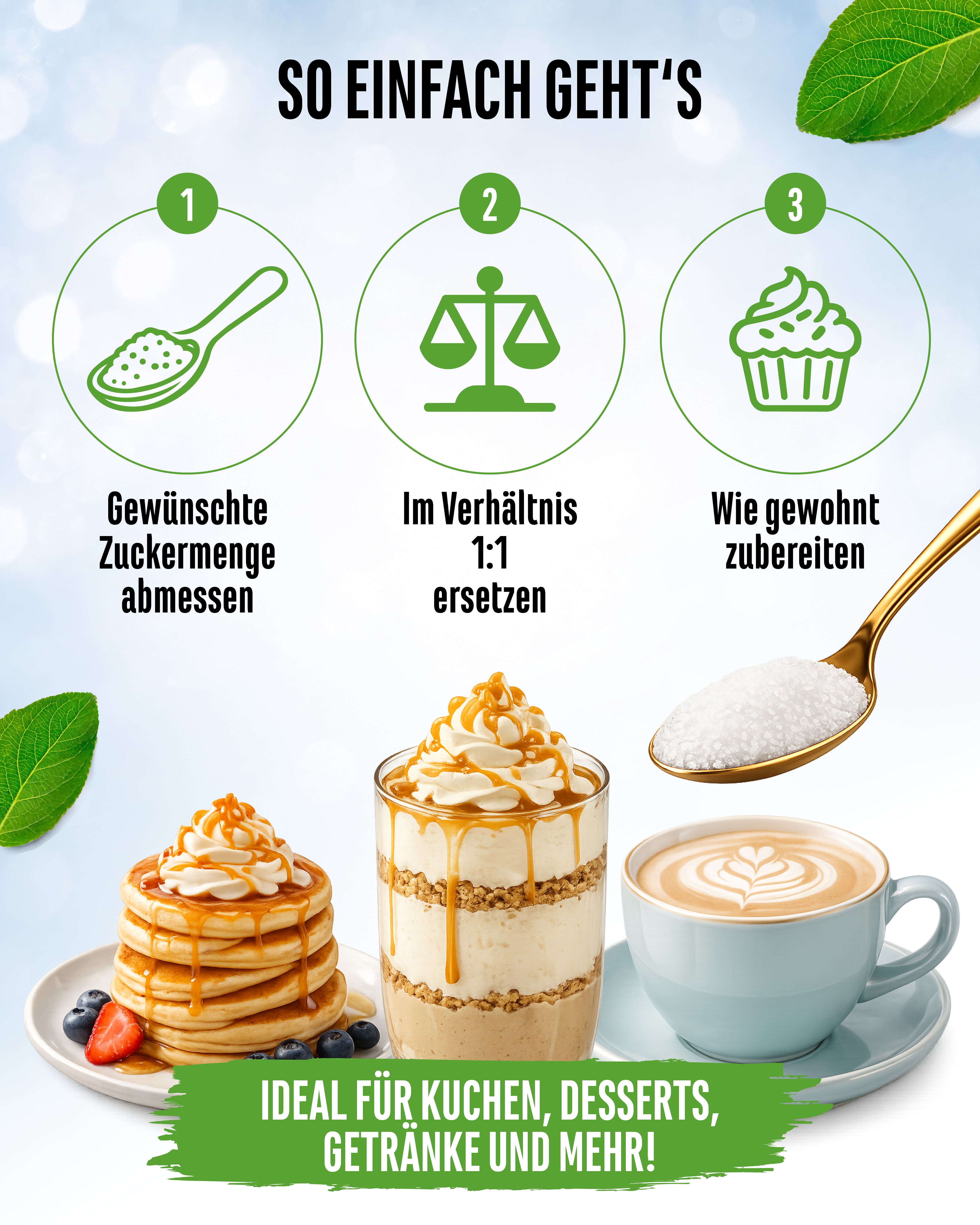 Almost Sugar  -  Erythrit, Xylit und Stevia