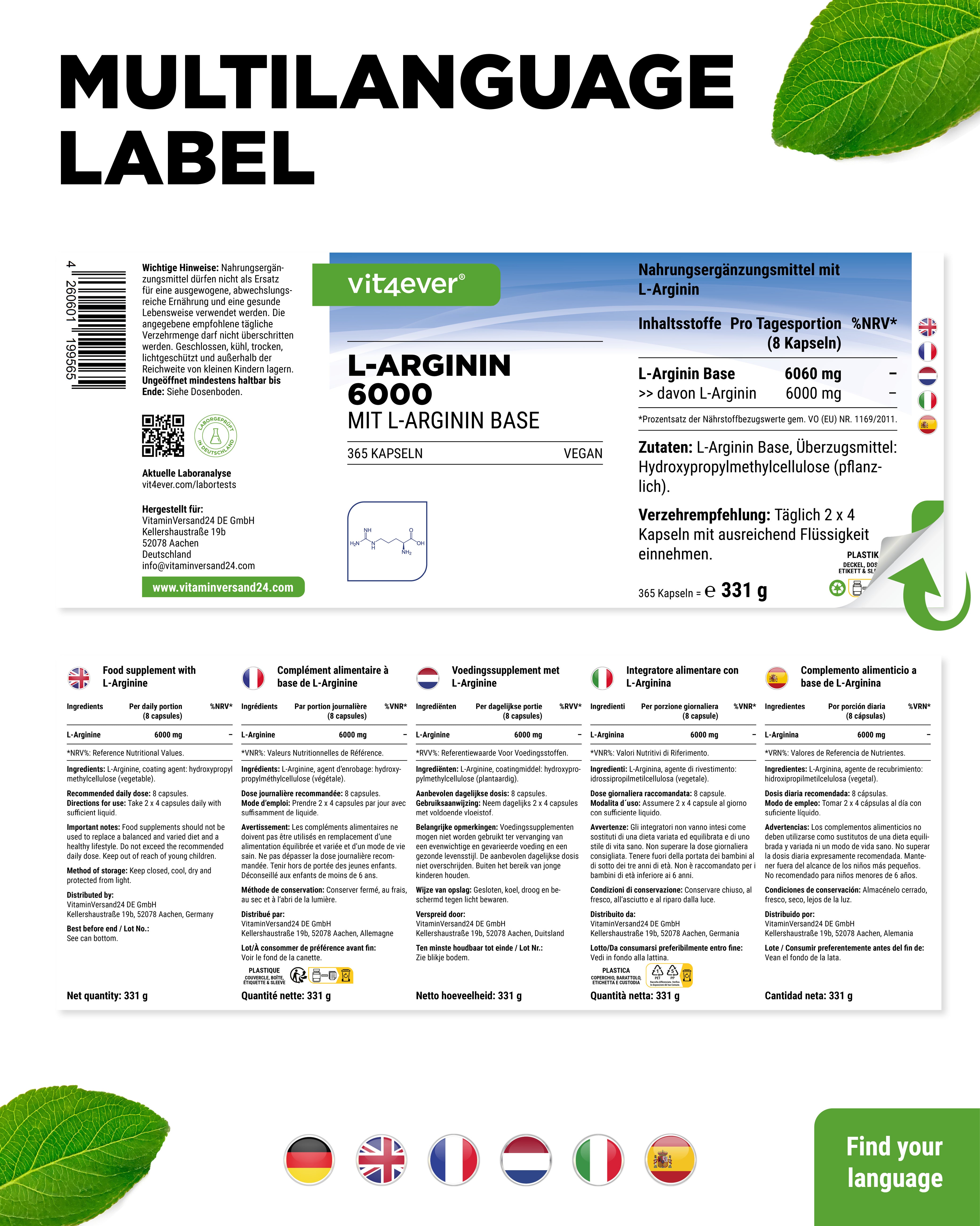 L-Arginine Base Capsules