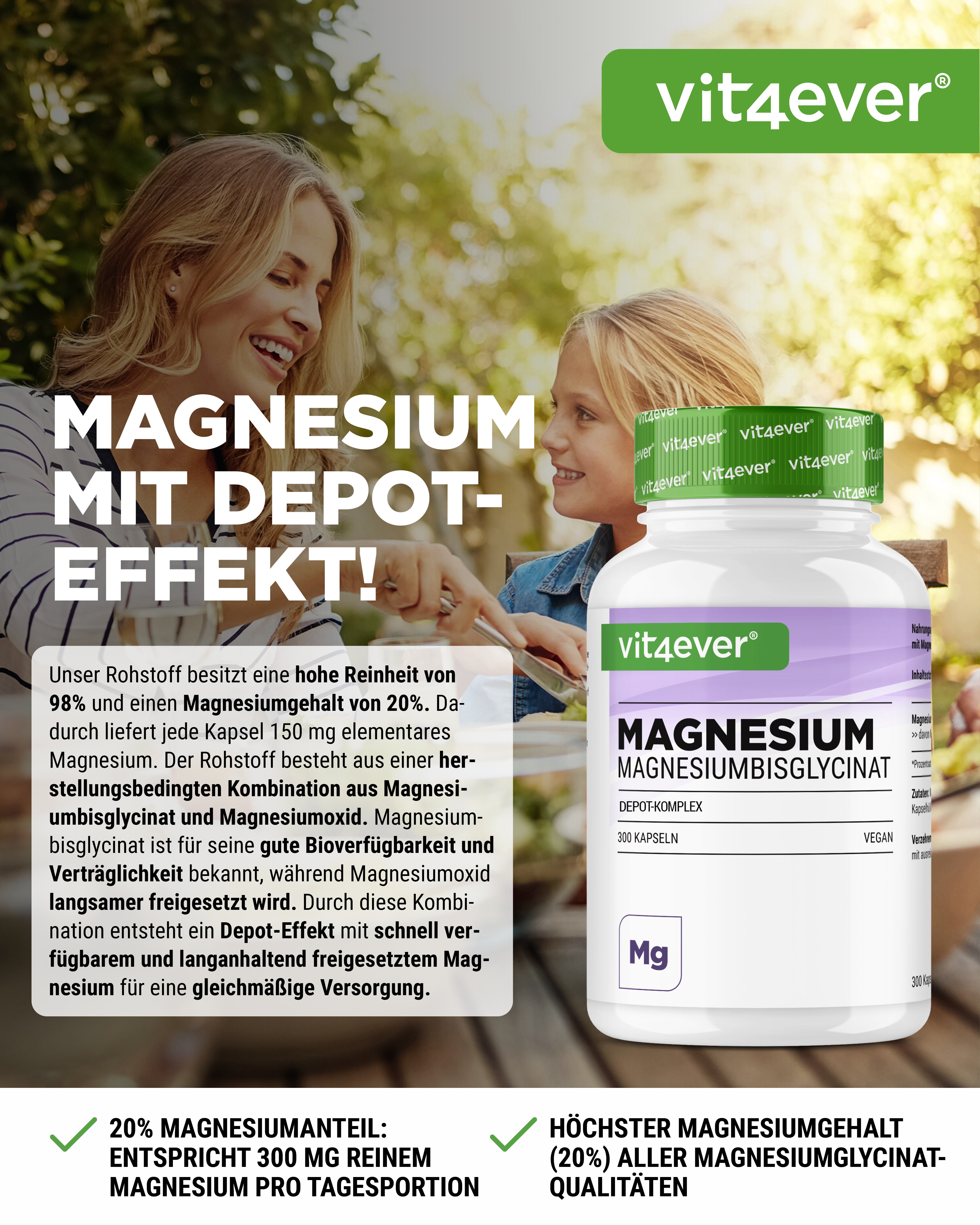 Magnesiumbisglycinat - Depot Komplex