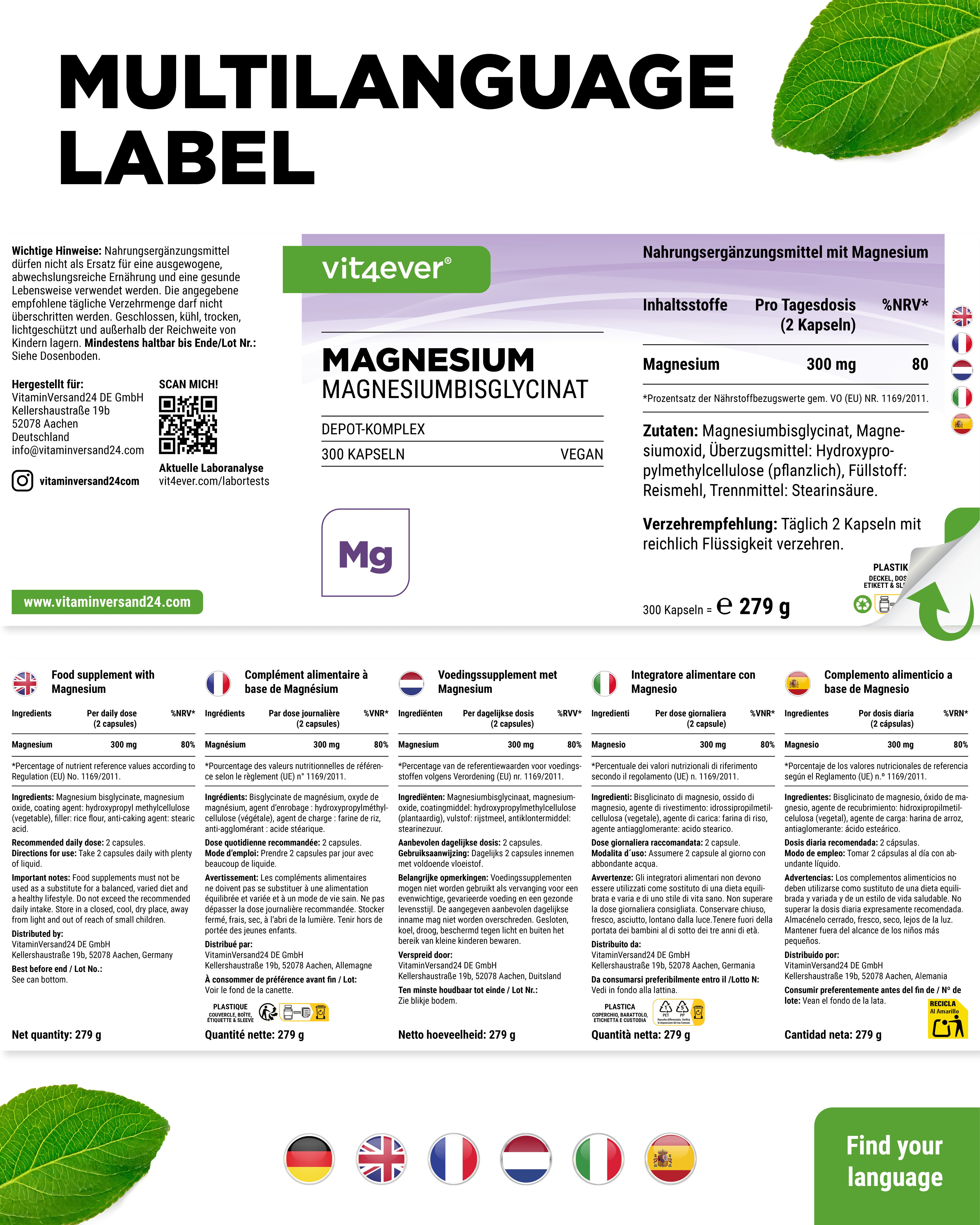 Magnesiumbisglycinat - Depot Komplex