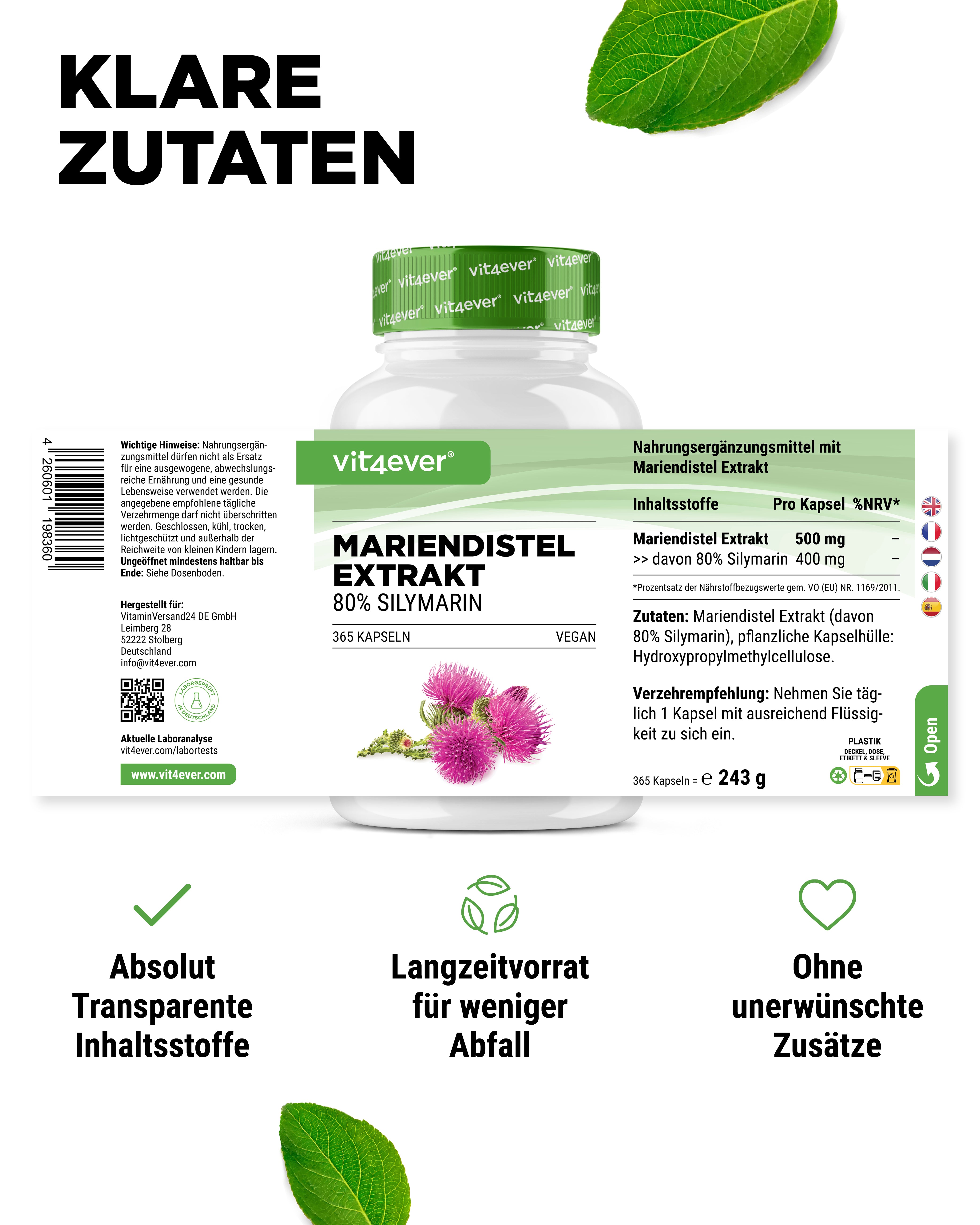 Mariendistel Extrakt 500 mg