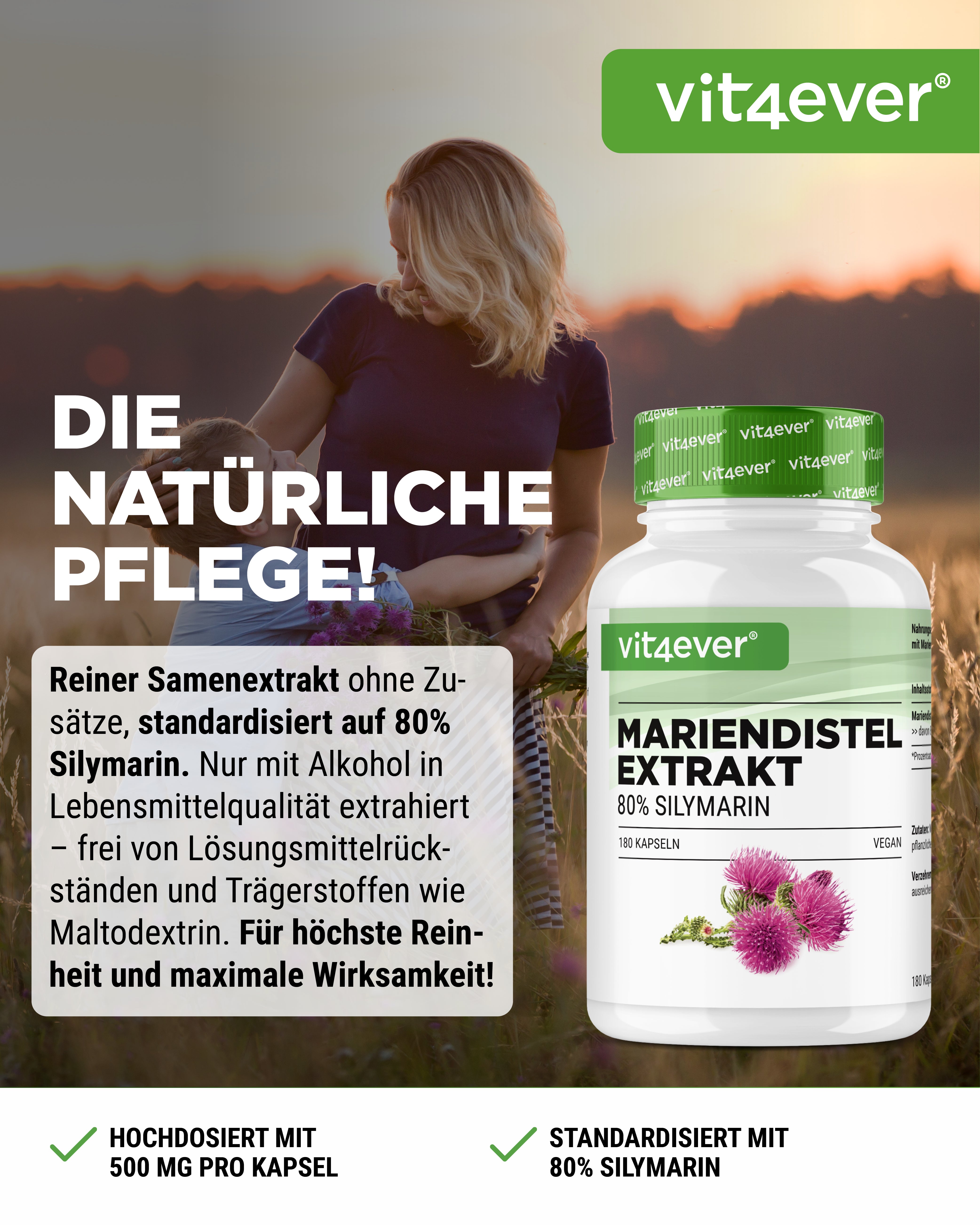 Extracto de cardo mariano - 500mg - 80% silimarina