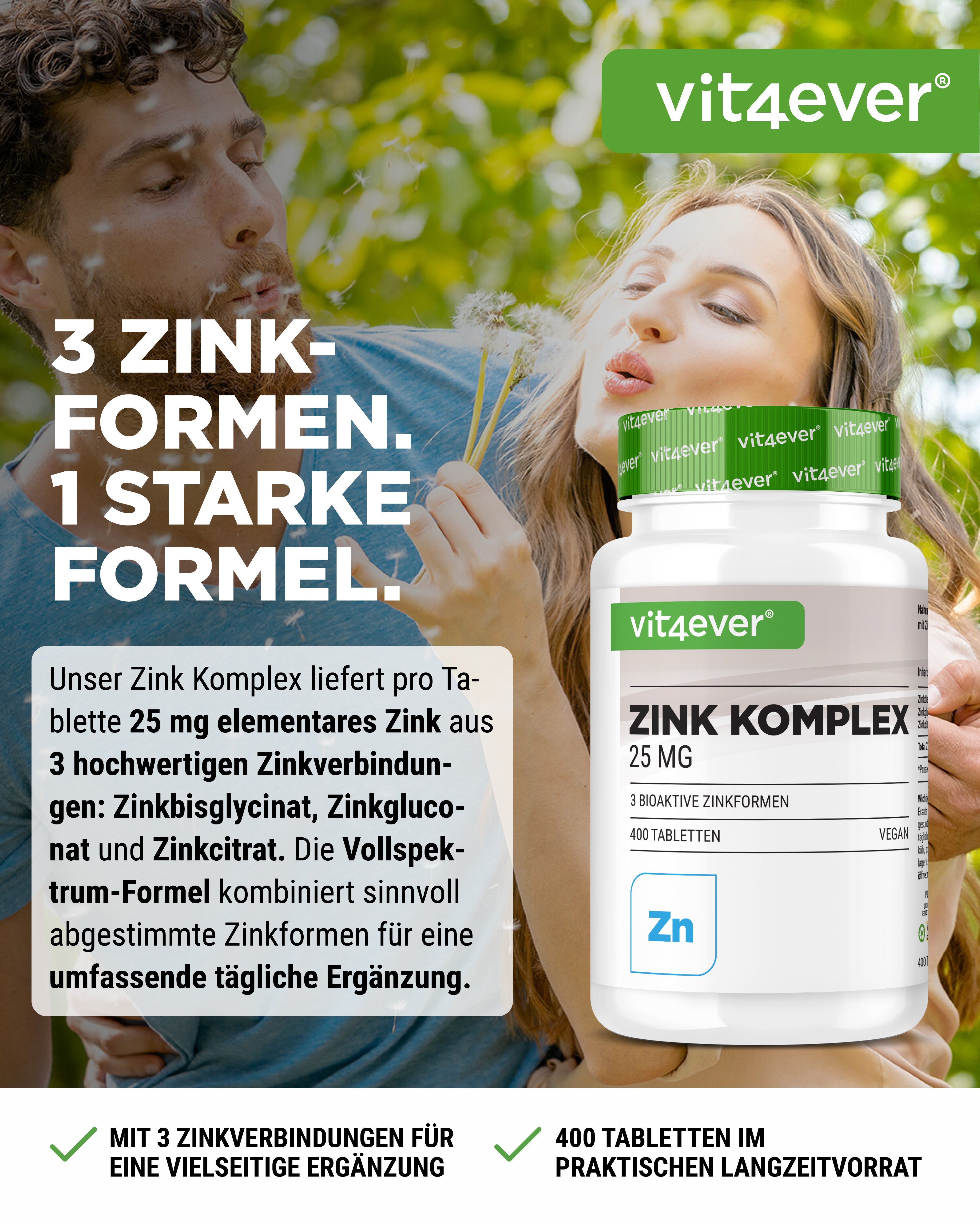 Zink Komplex mit 3 Zinkformen