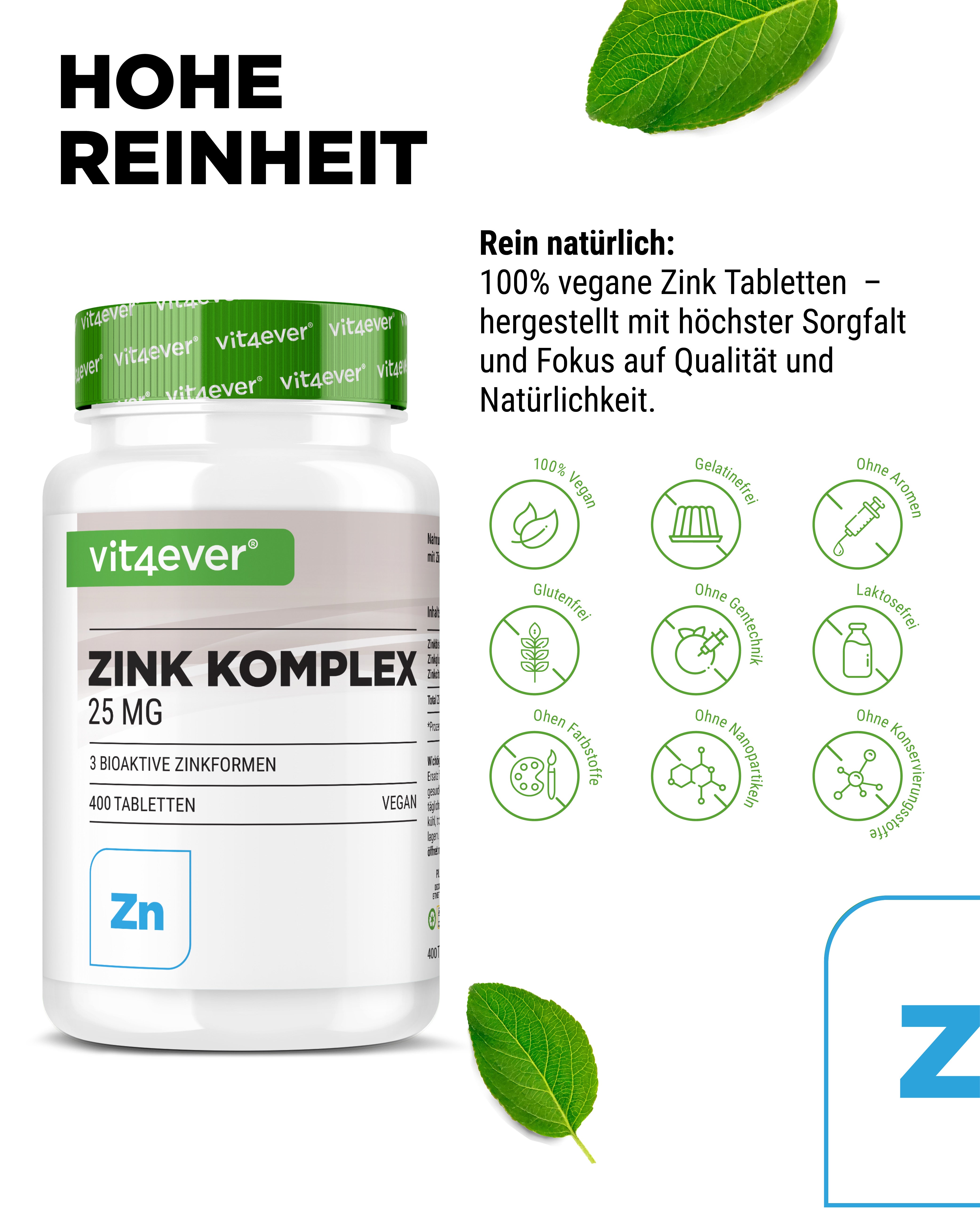 Zink Komplex mit 3 Zinkformen