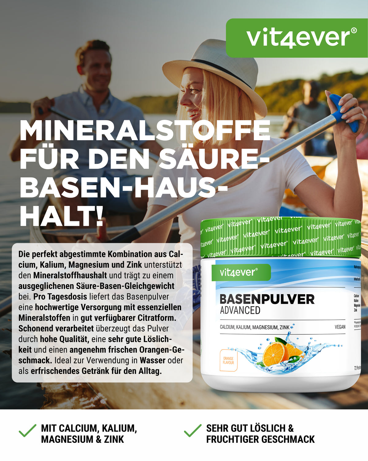 Basenpulver Advanced - 100% organischen Basen auf Citratbasis