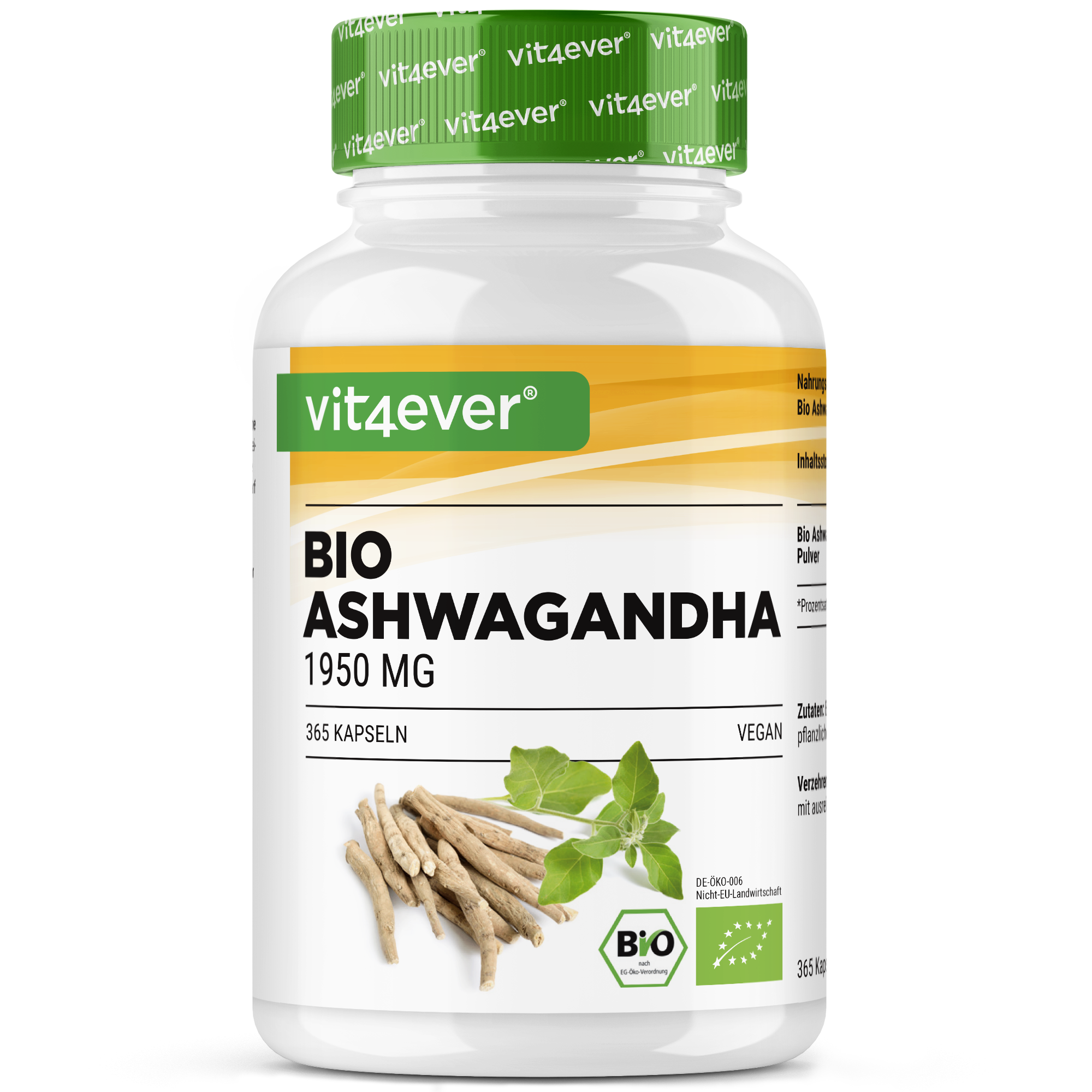 Bio Ashwagandha - 365 Kapseln