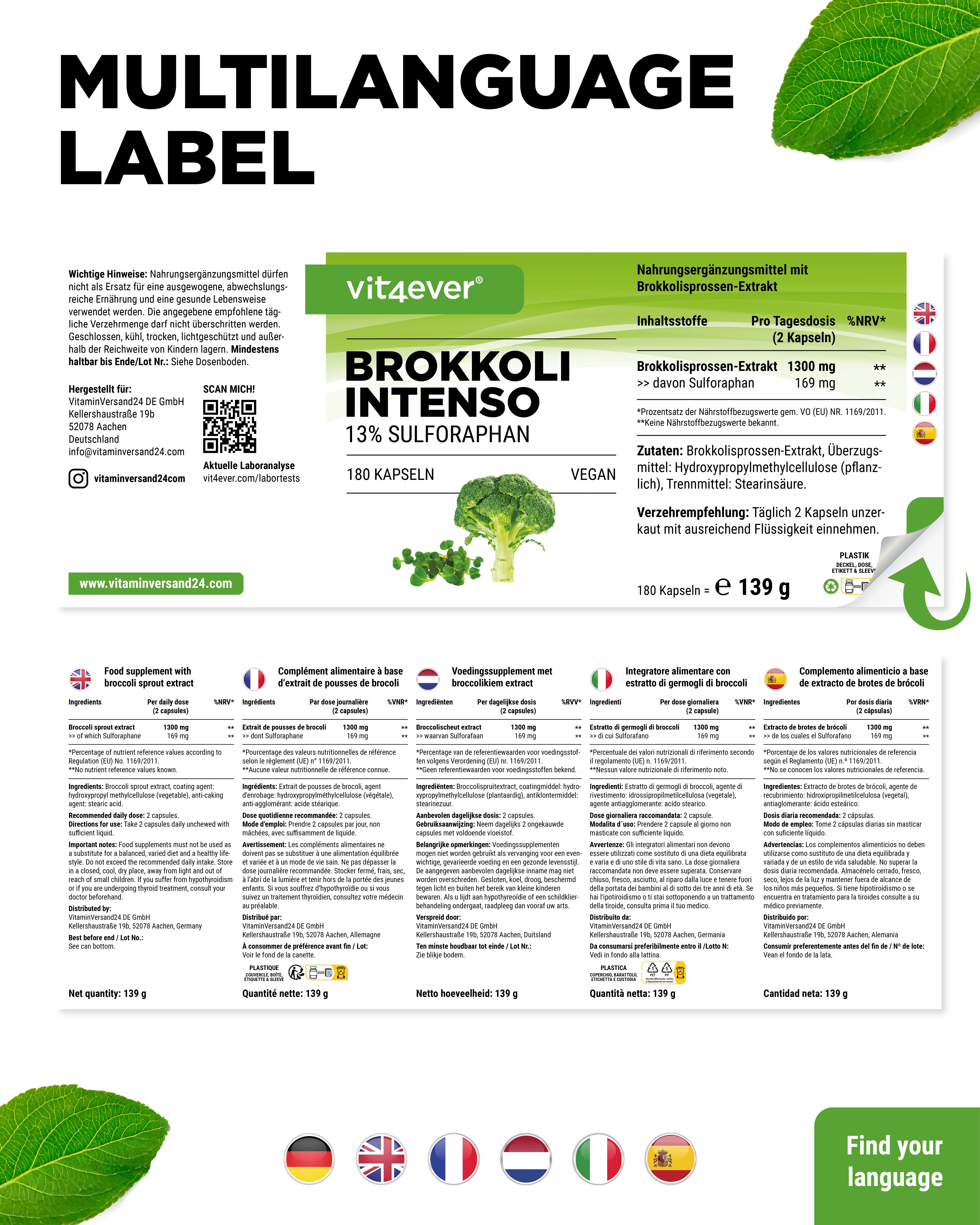 Extrait de brocoli - 180 gélules