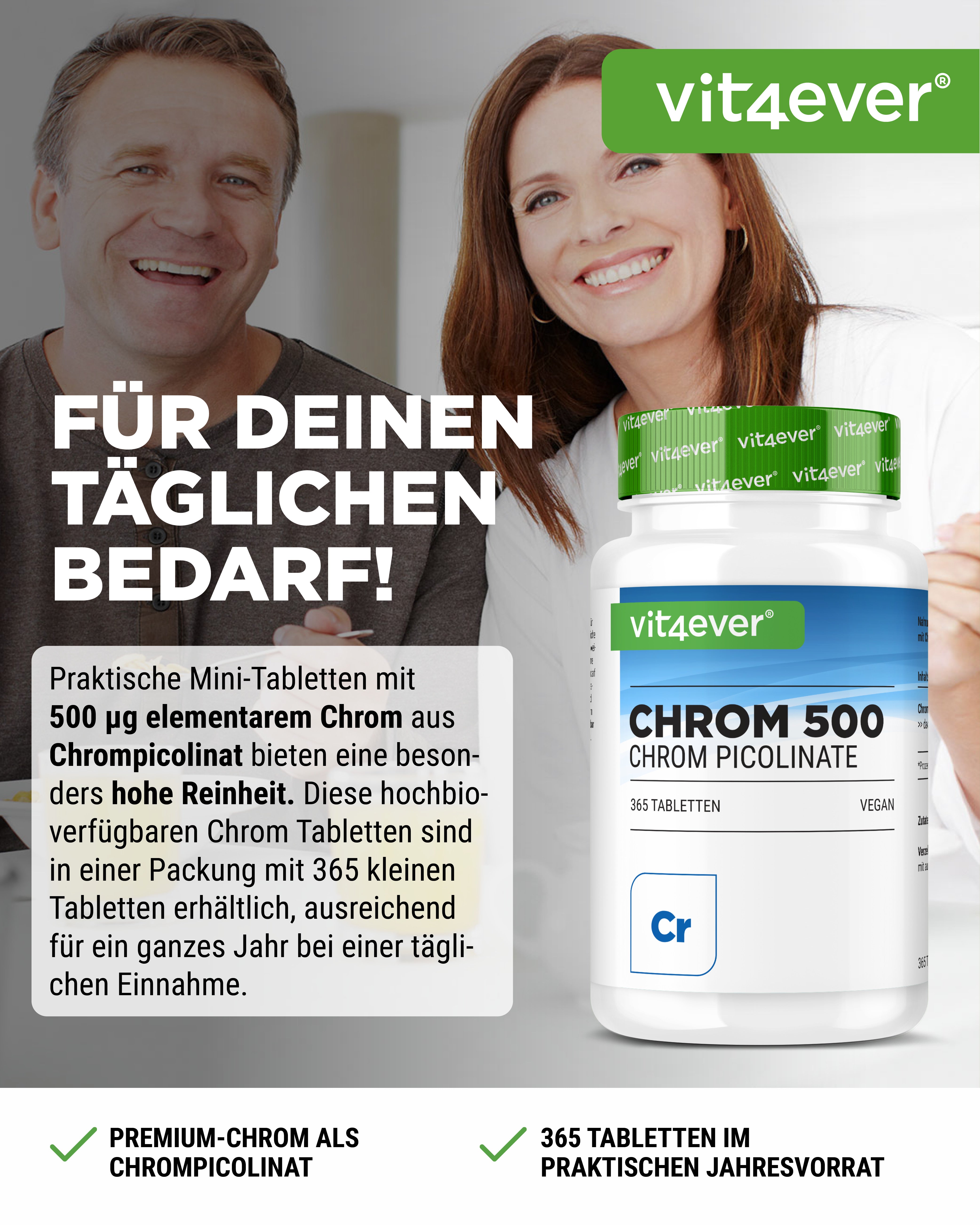 Chromium - 500 mcg, 365 Tabletten