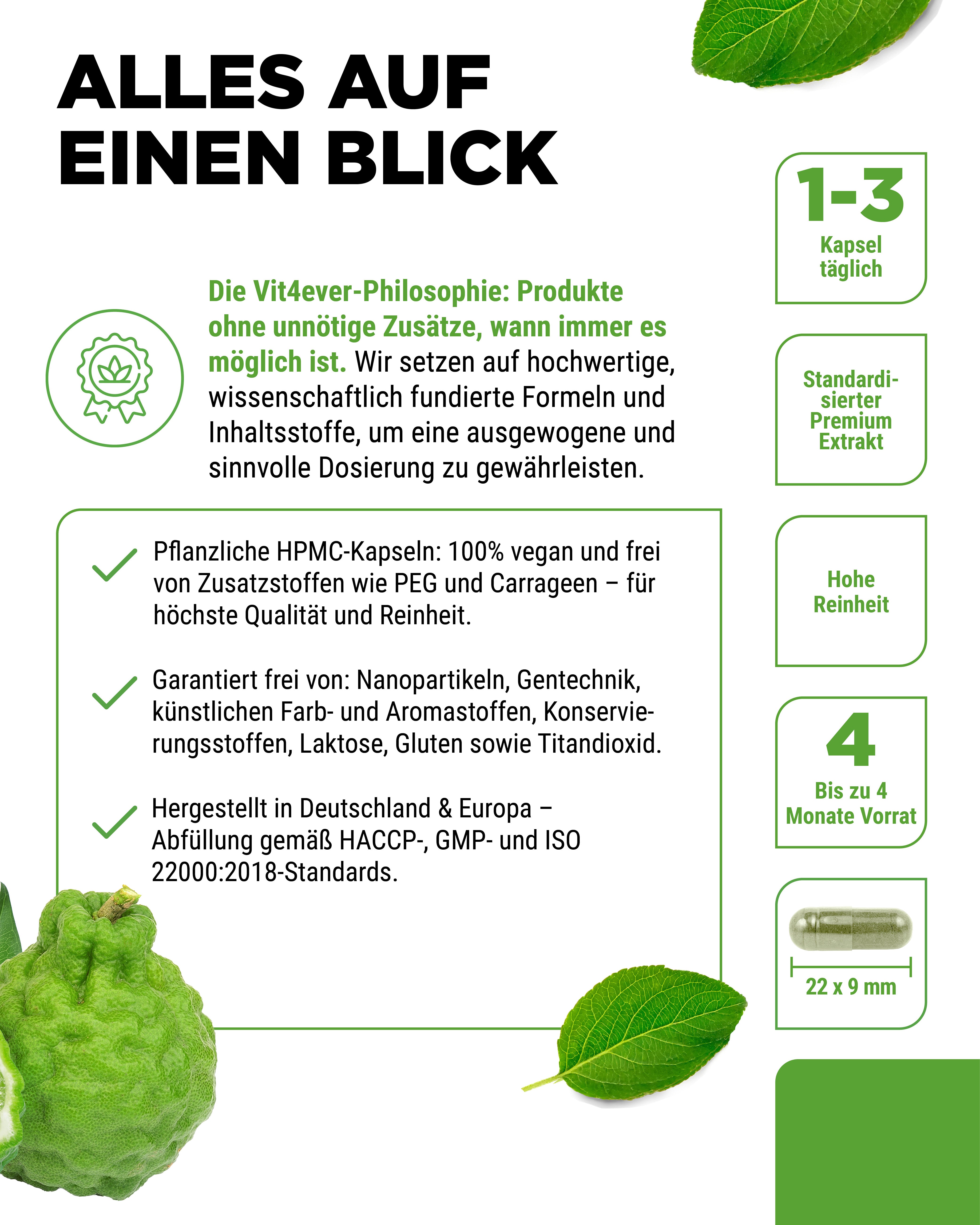 Bergamota Cítrica, 30% Polifenoles - 120 Cápsulas