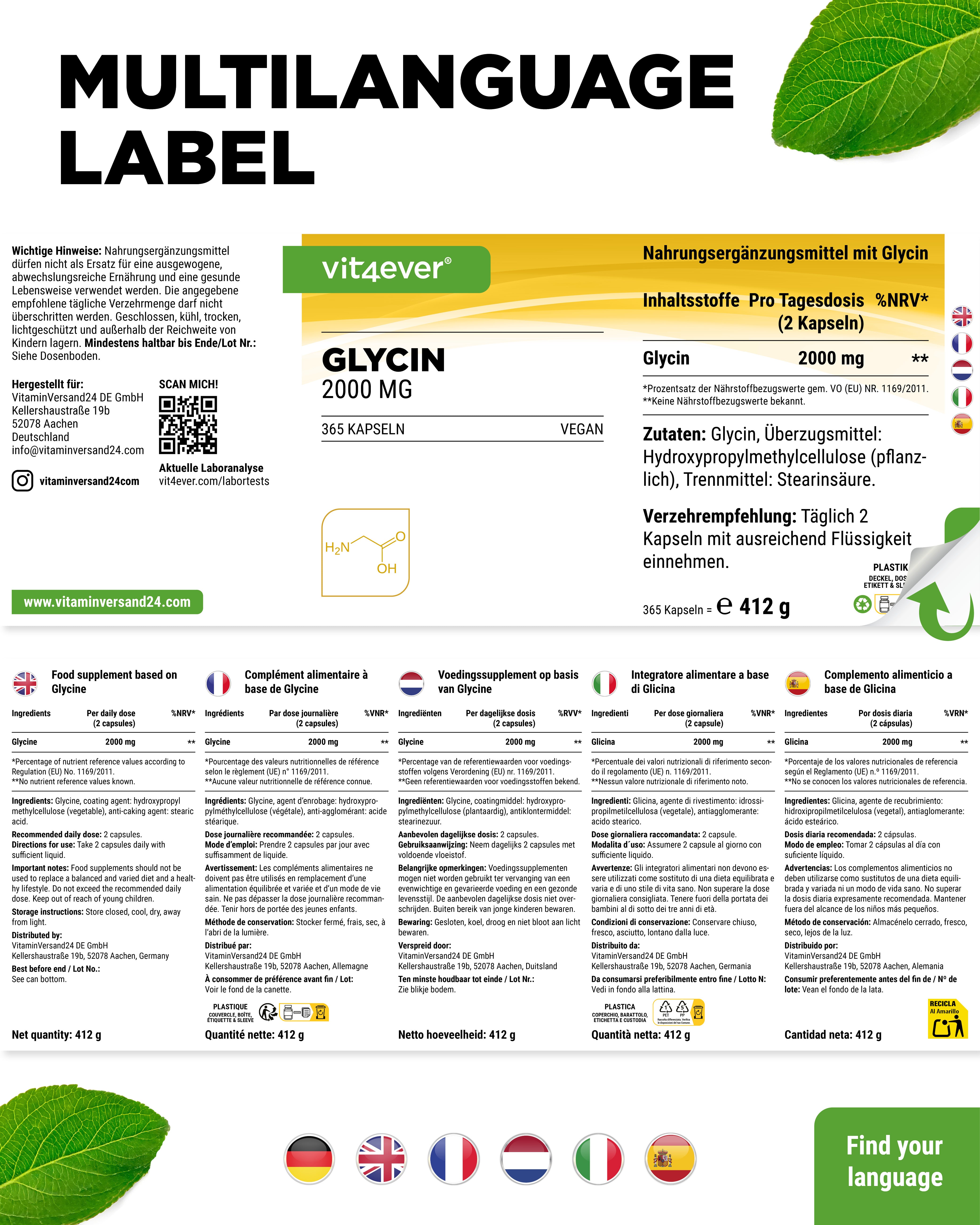 Glycin - 1000mg
