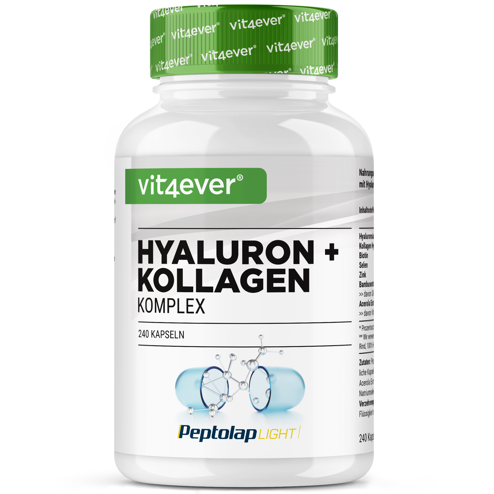 Hyaluronsäure Kollagen Komplex - 240 Kapseln