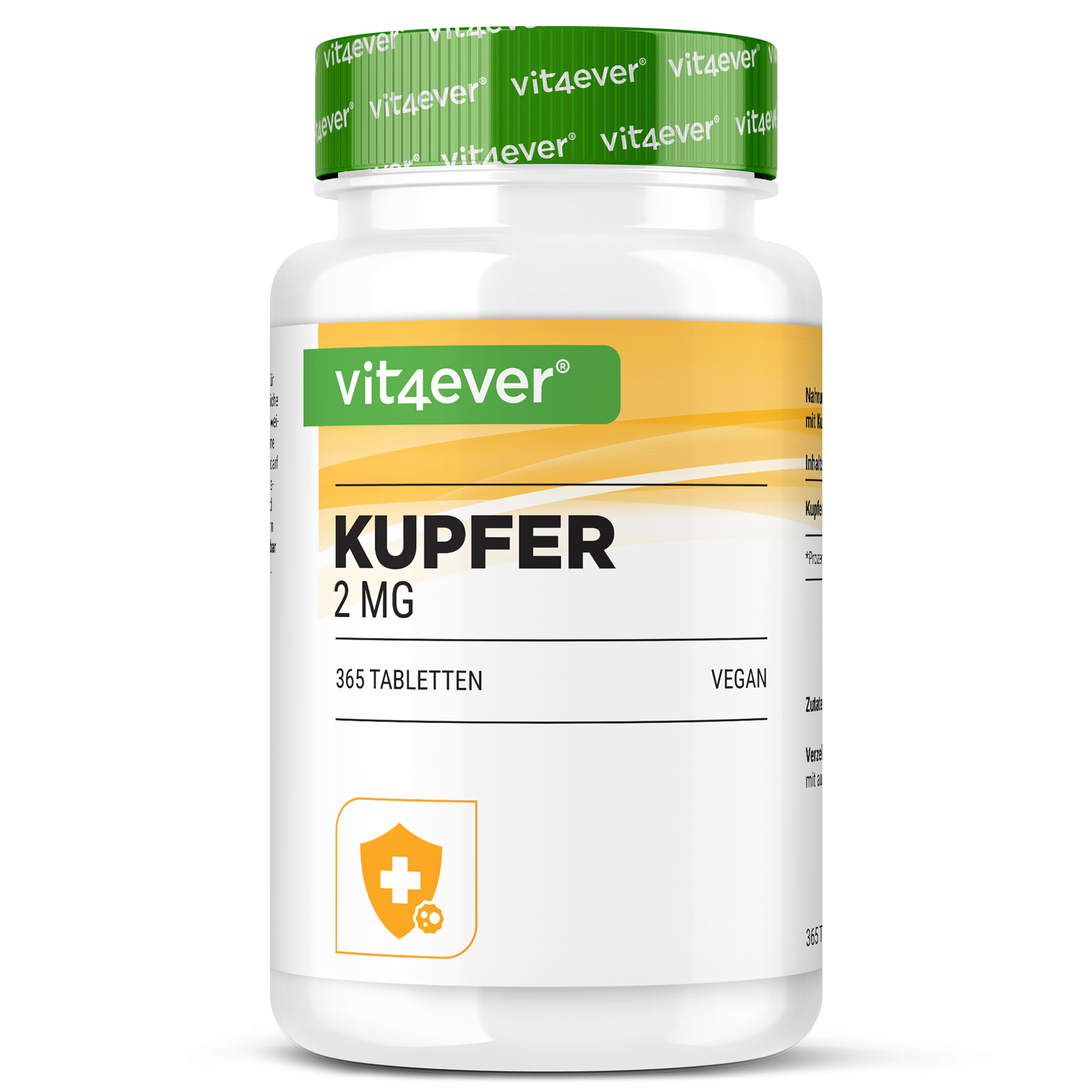 Kupfer 365 - 2 mg - Kupfergluconatt - 365 Tabletten