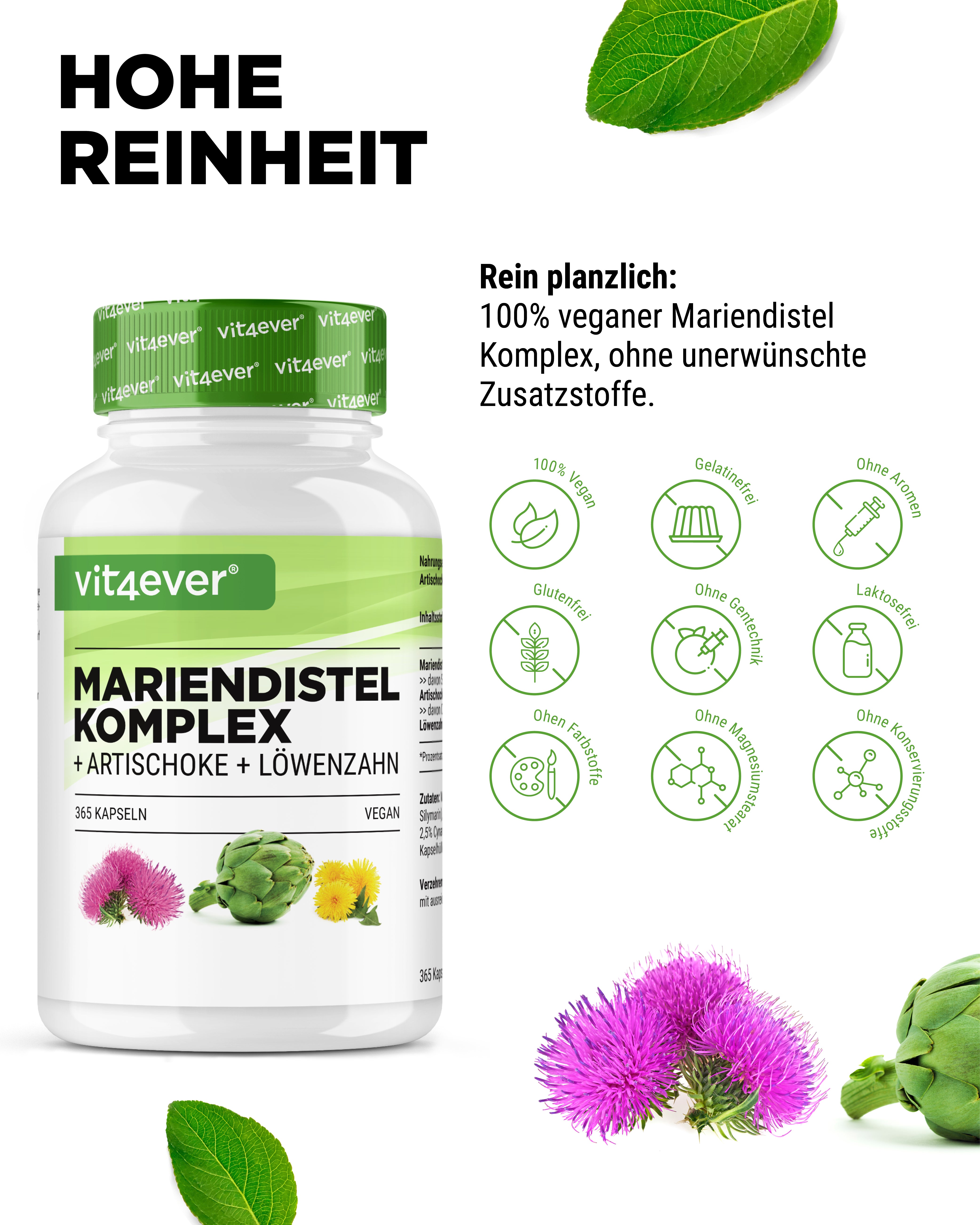 Milk Thistle Artichoke Dandelion Complex - 365 Capsules