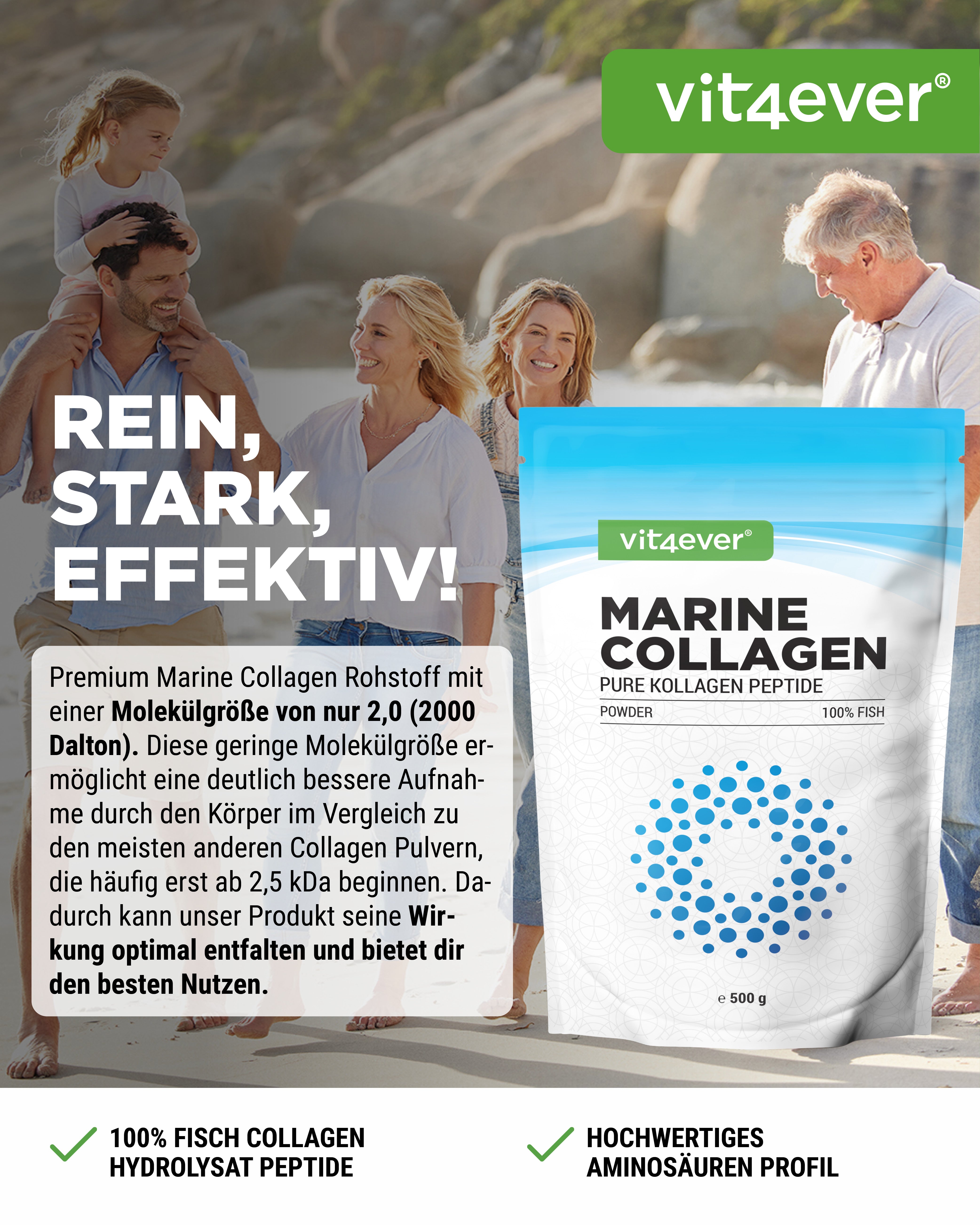 Marine Kollagen - Fischkollagen, 500 g