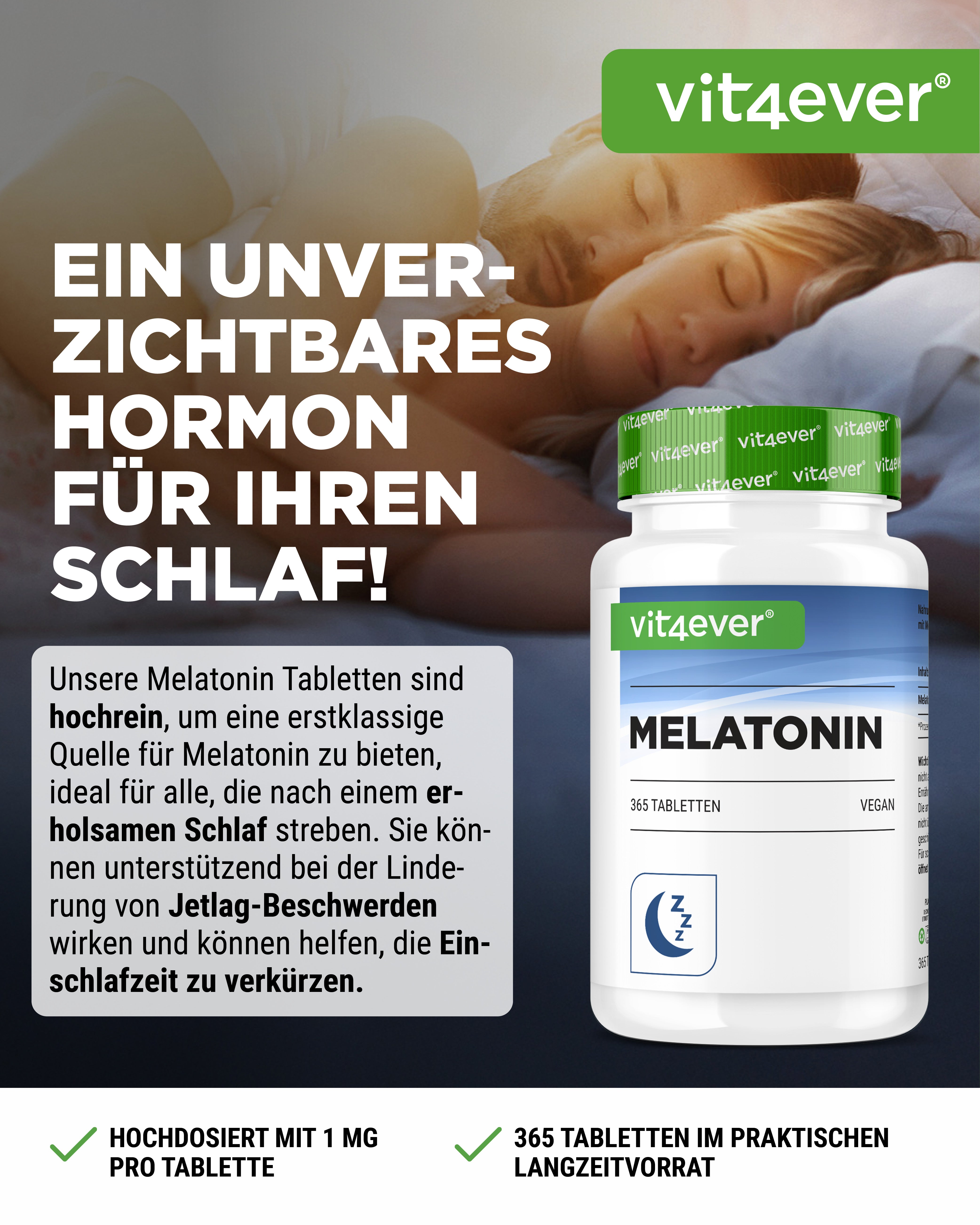 Melatonine - 1 mg - 365 tabletten