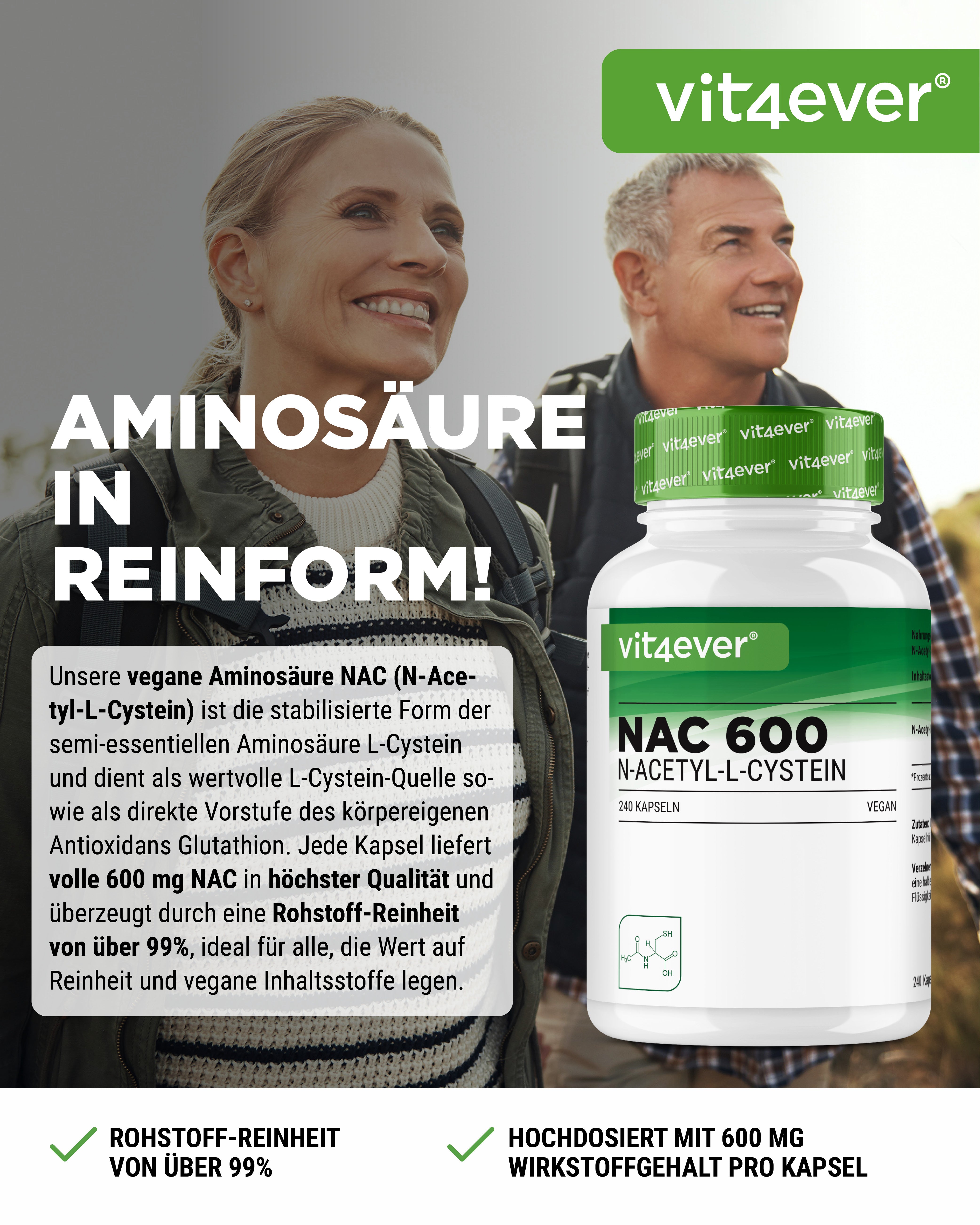 NAC - N-Acetyl L-Cysteina - 600 mg