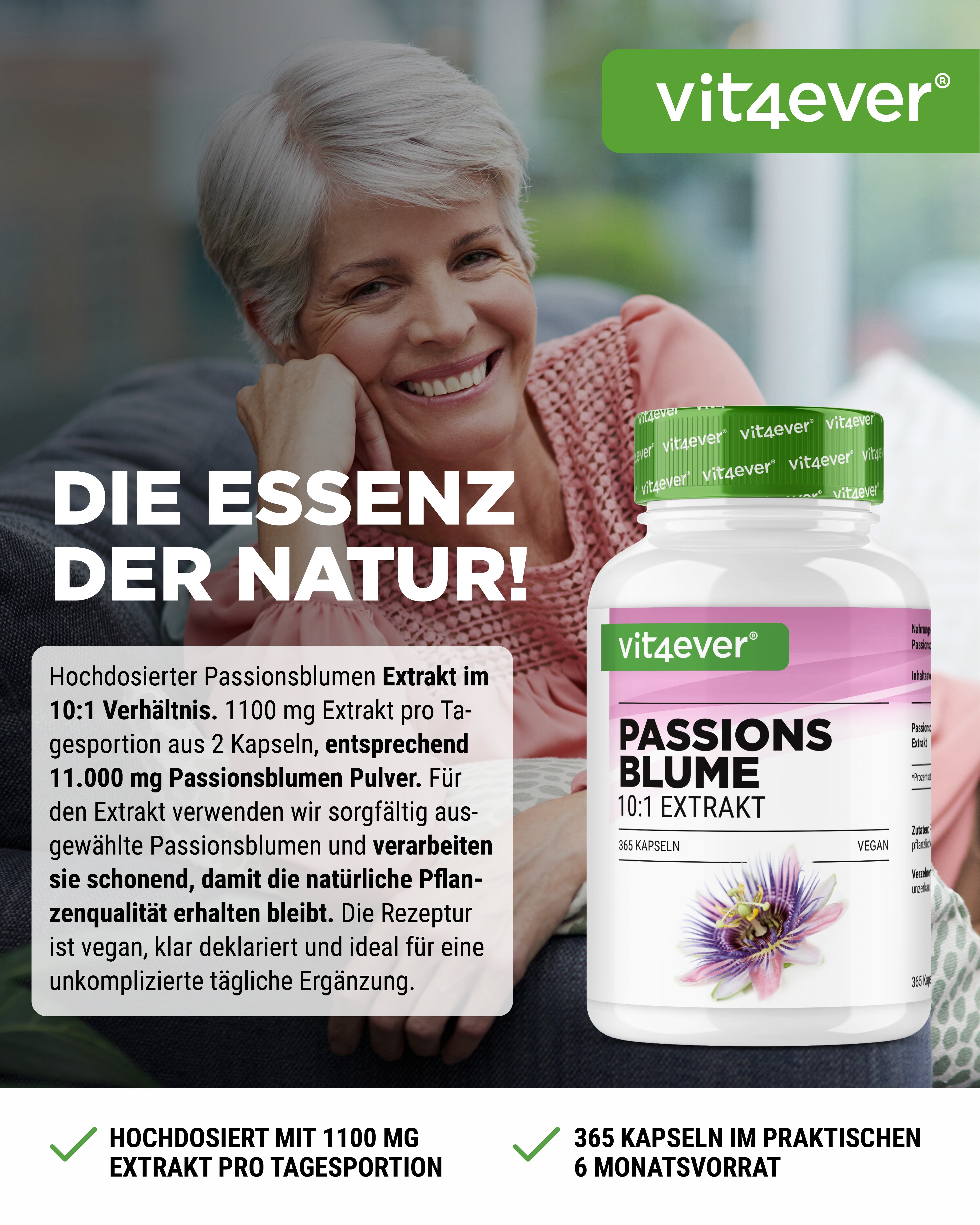 Extracto de pasiflora - 365 cápsulas