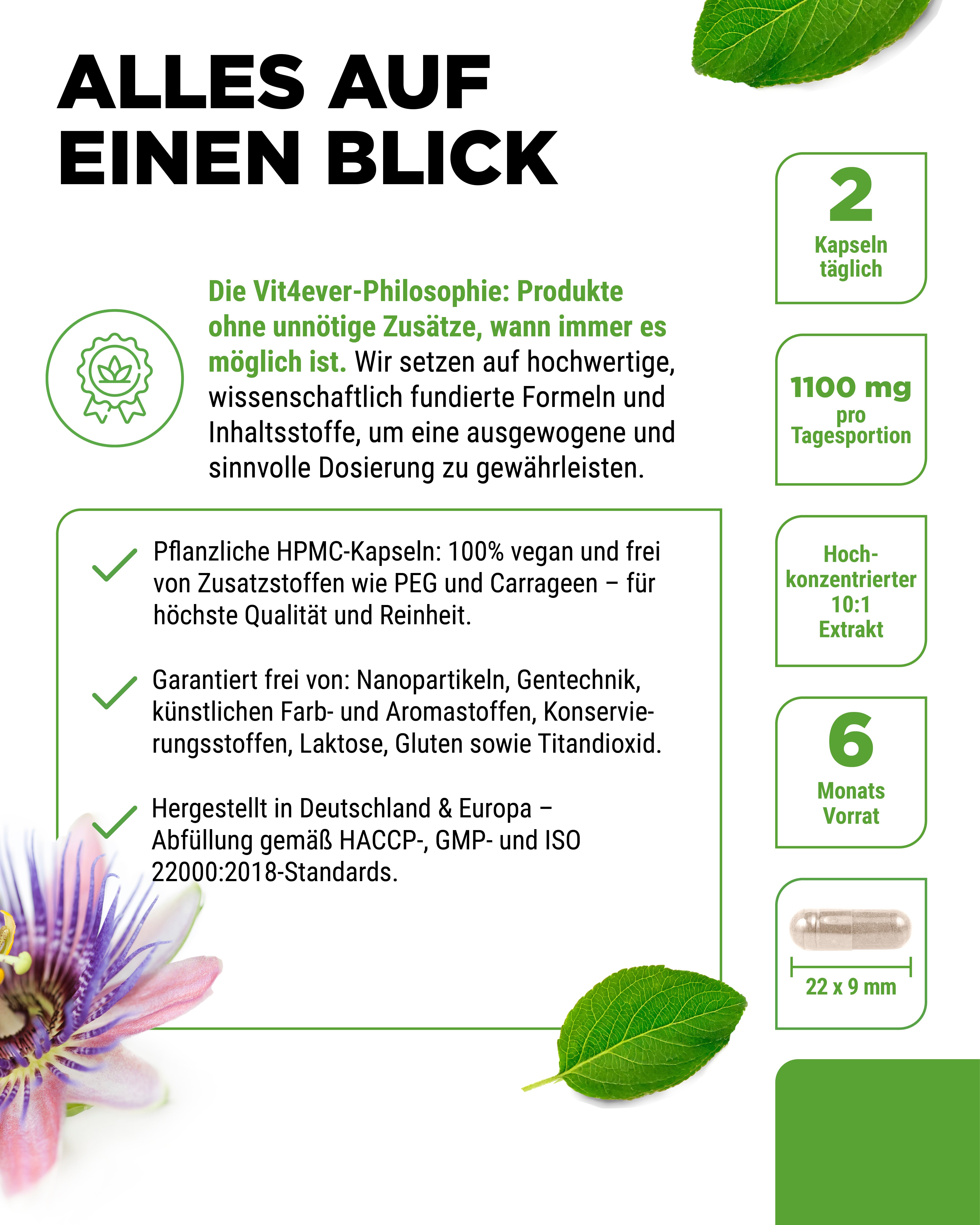 Passionsblume Extrakt - 365 Kapseln