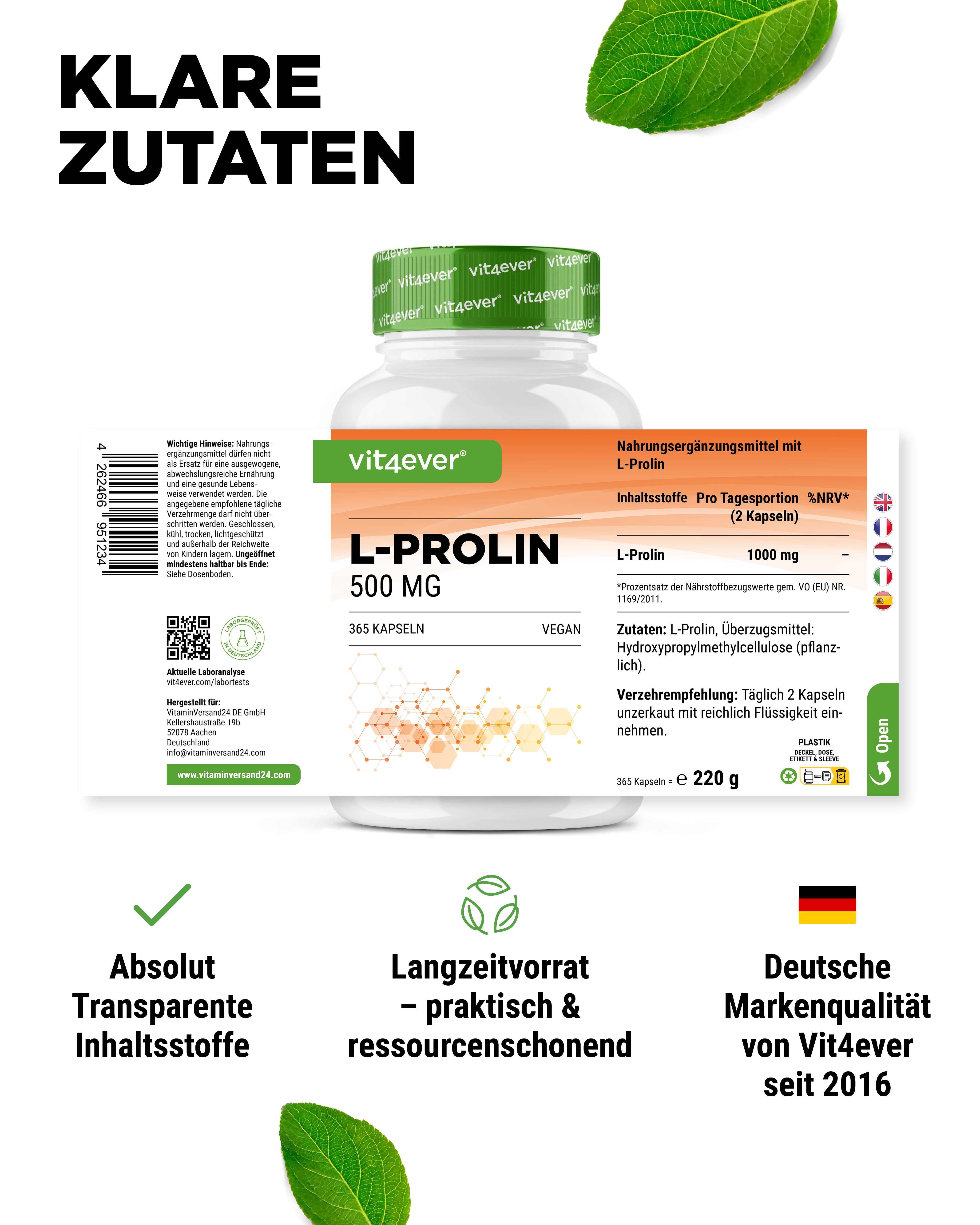 L-Proline - 500 mg