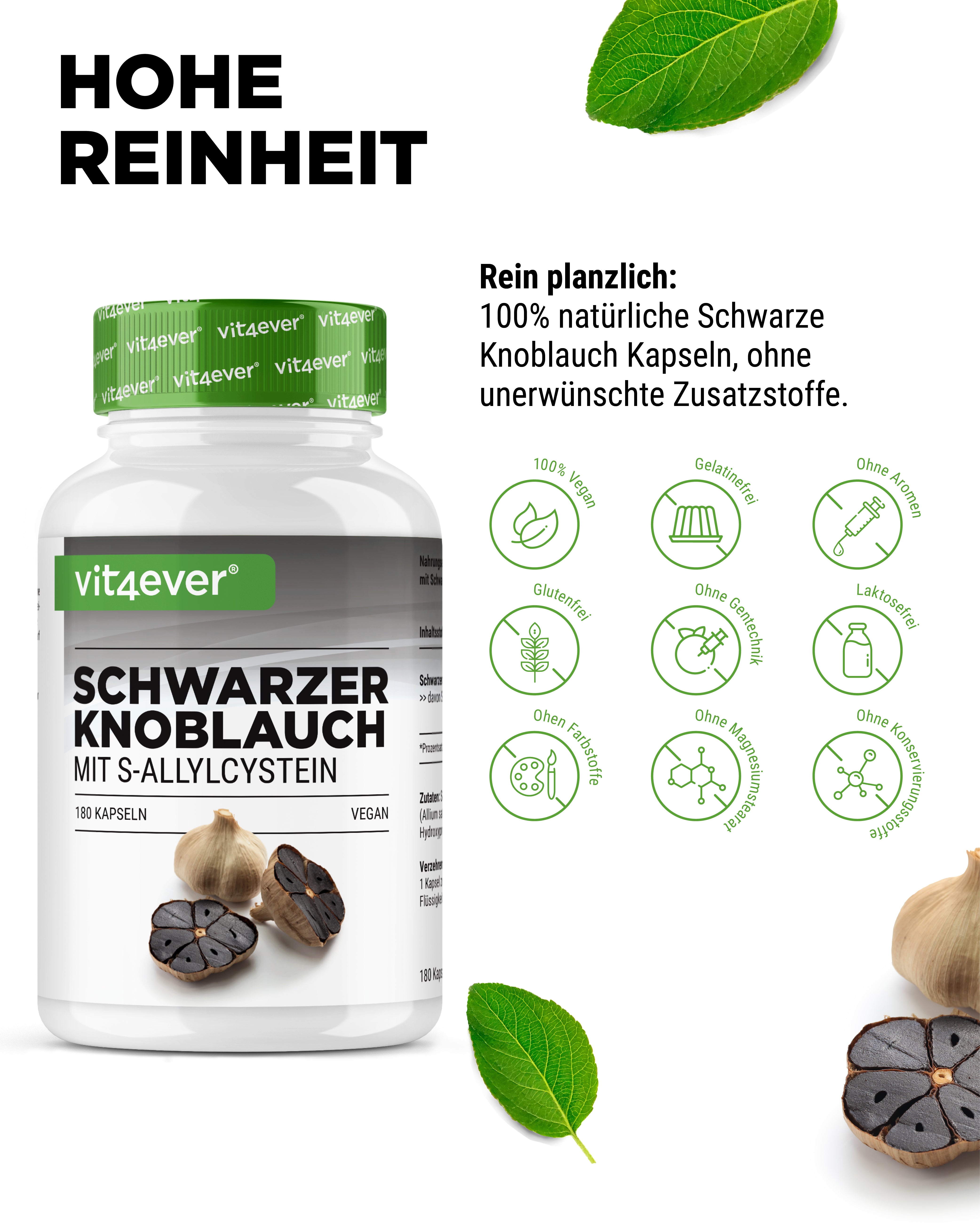 Schwarzer Knoblauch Extrakt - 750 mg