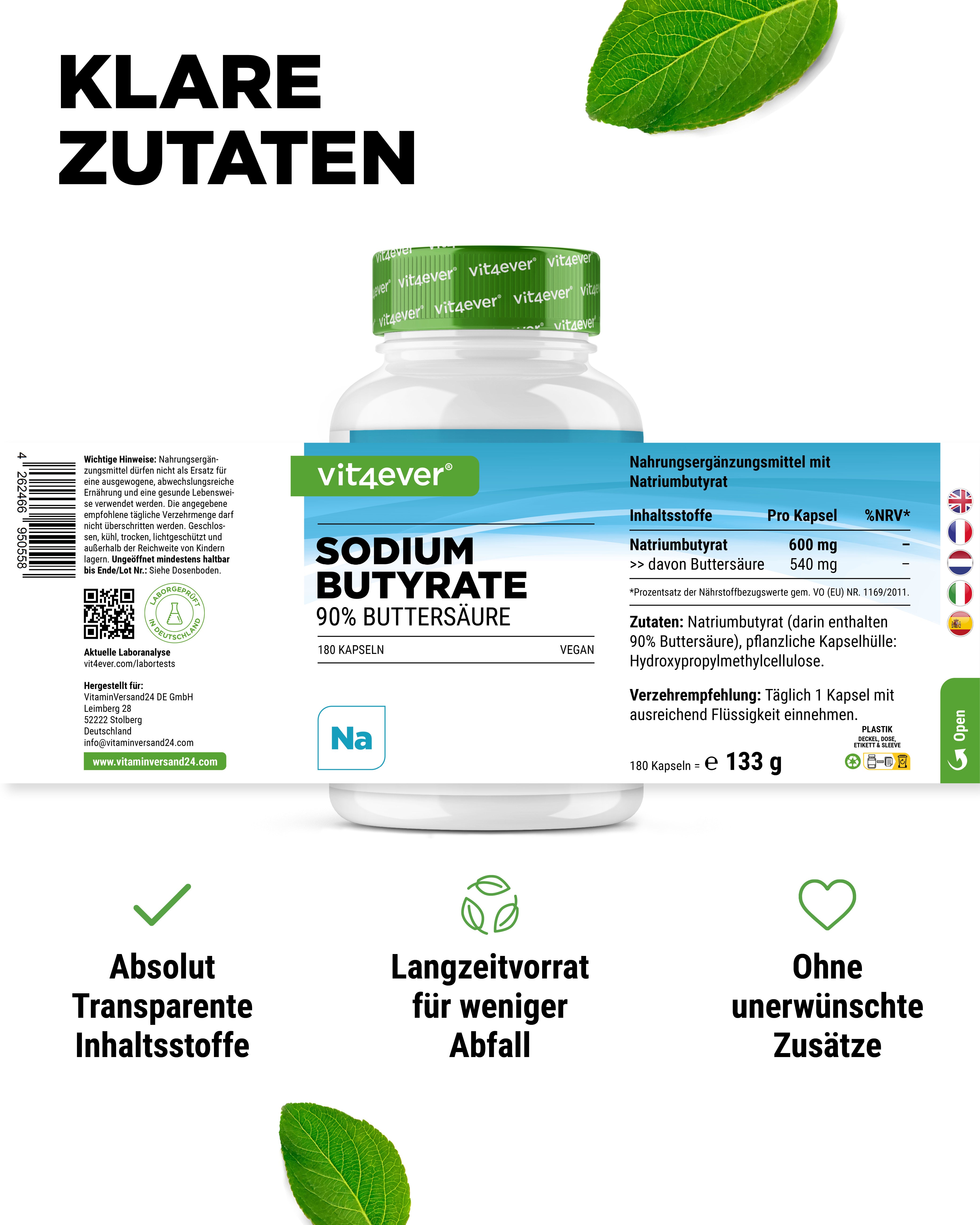 Sodium Butyrate - 600 mg