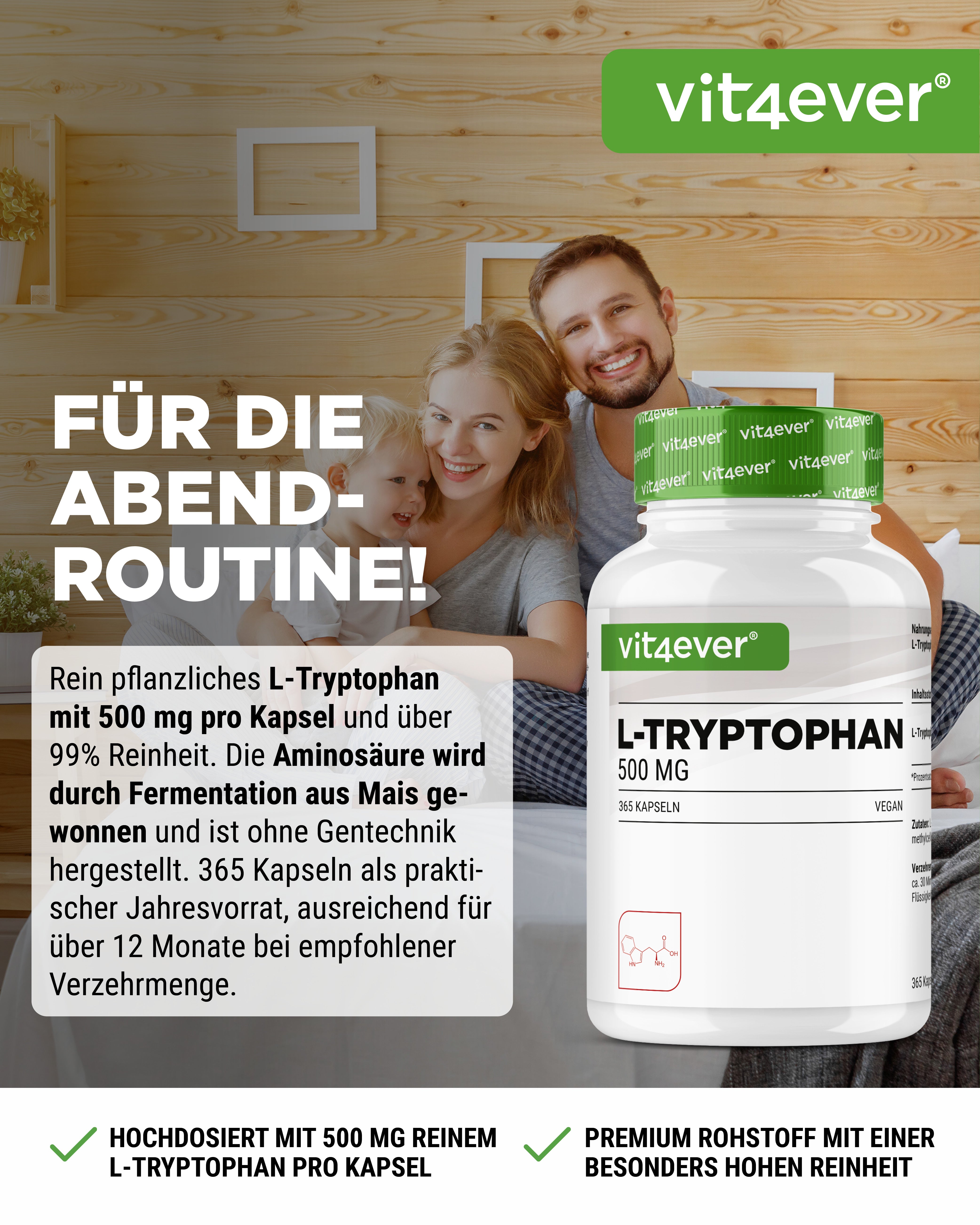 L-Triptófano - 500 mg