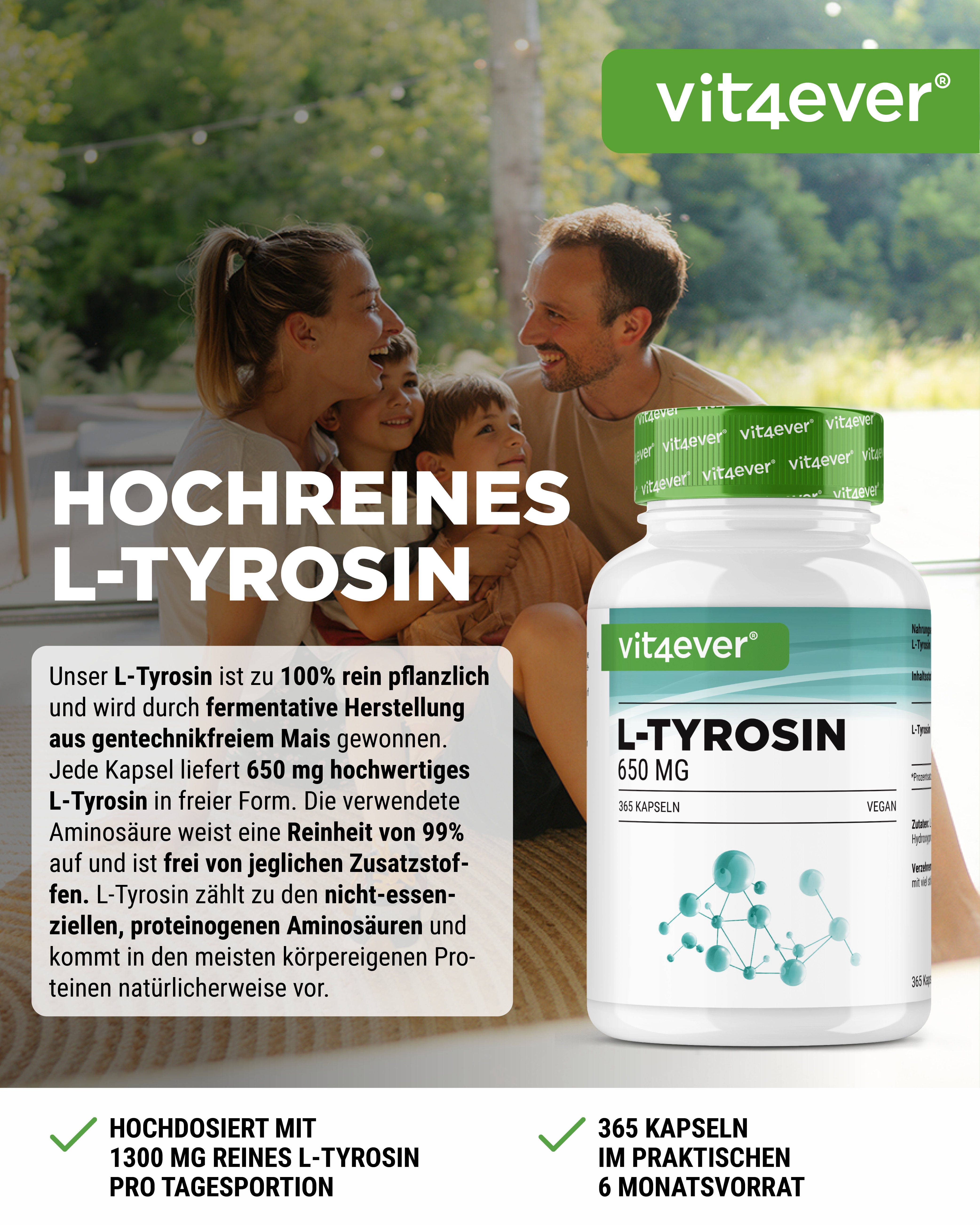 L-Tyrosine - 365 Capsules