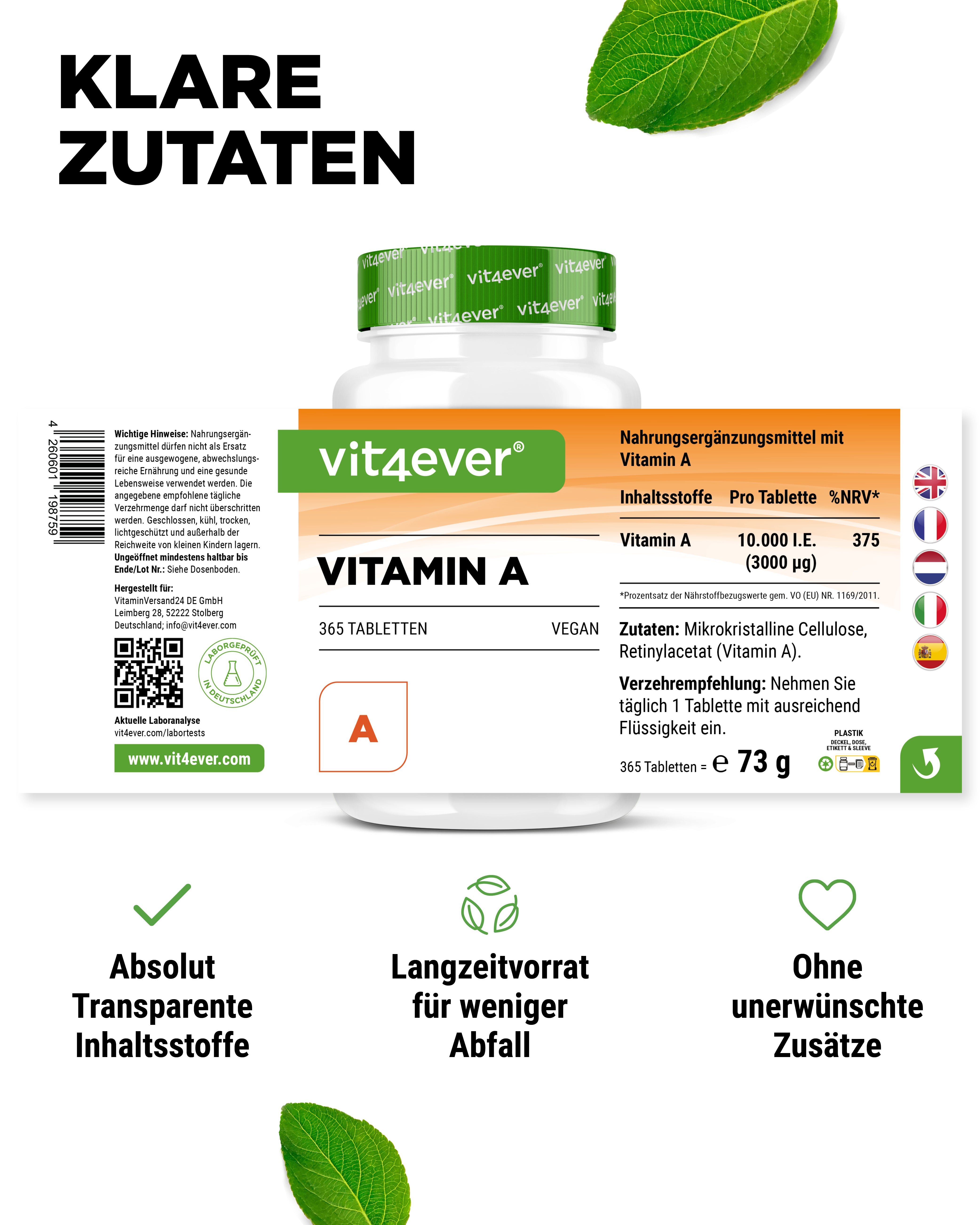 Vitamina A - 10.000 UI