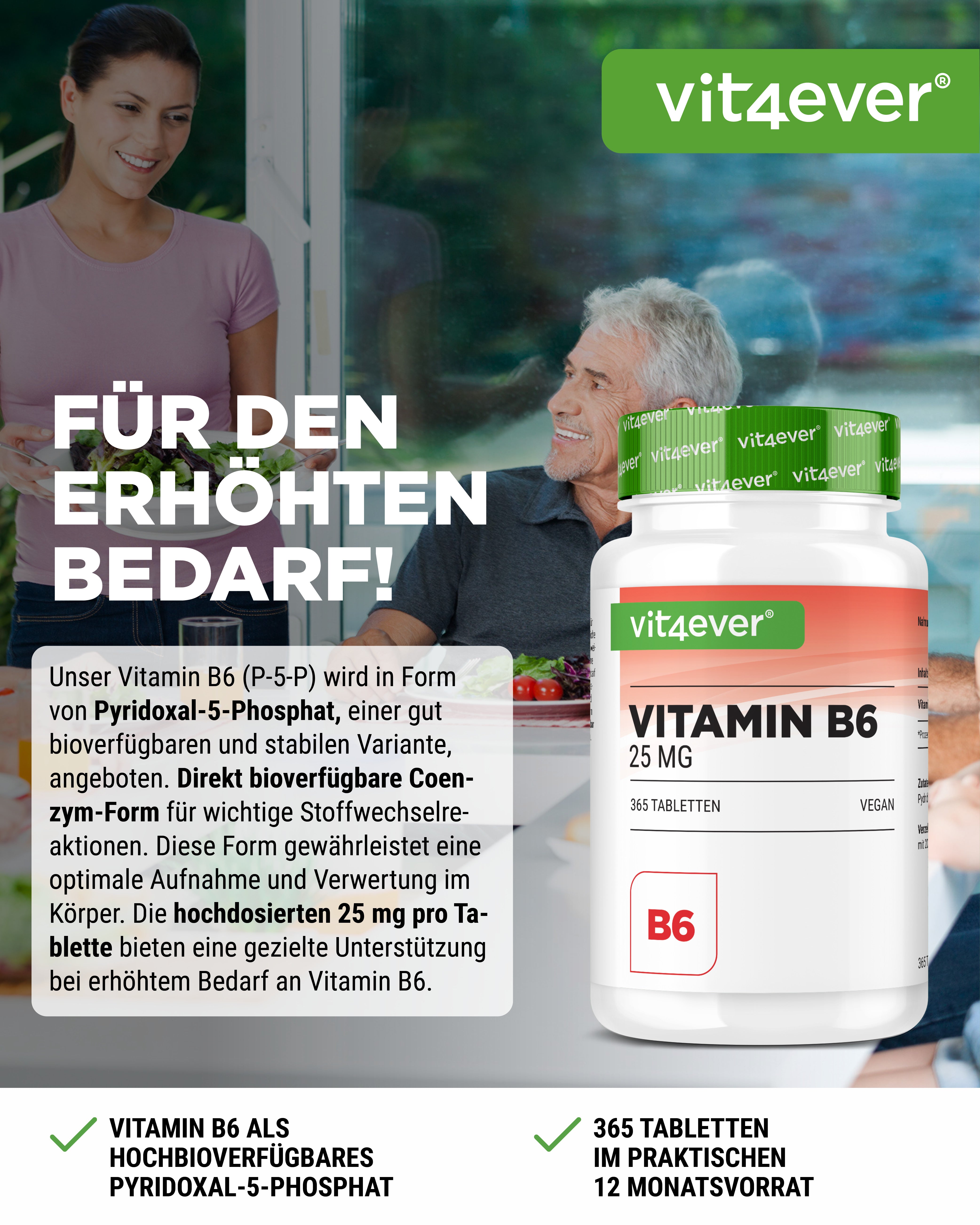 Vitamin B6 P-5-P Bioaktiv - 25 mg