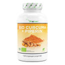 Bio Curcuma - 365 vegane Kapseln - 4560 mg (Bio Kurkuma +...