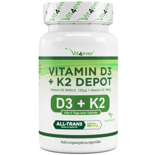 Vitamin D3 5.000 I.E. + Vitamin K2 100 mcg - 100 Tabletten