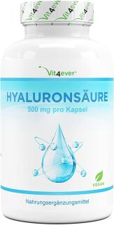 Hyalurons&auml;ure 500 mg - 120 Kapseln - Molek&uuml;lgr&ouml;&szlig;e 500-700 kDa