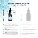 Vitamin A + D3 + K2 Tropfen - 50 ML = 1700 Tropfen - Premium Vitamin Komplex - (K2VITAL® von Kappa) +99,7% All Trans