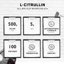 L-Citrullin Pulver - 500 g - L-Citrullin DL-Malat 2:1 - Vegan