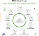 MSM Pulver - 1,1 kg (1100g) - 99,9% reines kristallines Methylsulfonylmethan - Meshfaktor 40-80