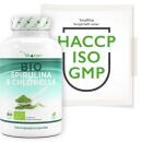 Bio Spirulina + Bio Chlorella mit 500 mg pro Pressling - 600 Tabletten