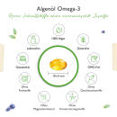 Algenöl Omega-3 90 Kapseln - 1500 mg pro Tagesportion - 100% pflanzliches & veganes Öl aus Algen