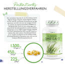 Algenöl Omega-3 90 Kapseln - 1500 mg pro Tagesportion - 100% pflanzliches & veganes Öl aus Algen