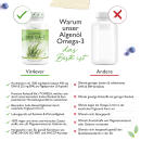 Algen&ouml;l Omega-3 90 Kapseln - 1500 mg pro Tagesportion - 100% pflanzliches &amp; veganes &Ouml;l aus Algen