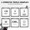 L-CARNITIN TRIPLE COMPLEX - 120 Kapseln - 3000 mg - Acetyl Tartrat Fumarat