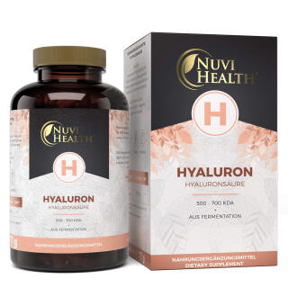Hyalurons&auml;ure Kapseln - Hochdosiert mit 500 mg - 100 Kapseln - 500-700 kDa