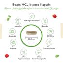Betain HCL = 240 Kapseln &aacute; 695mg mit Pepsin + Enzian Extrakt