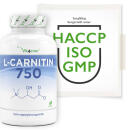 L-Carnitin - 180 vegane Kapseln, 100% L-Carnitin Tartrat ohne Zus&auml;tze