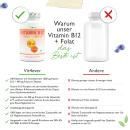 Vitamin B12 Triple Komplex - 240 Tabletten - Folat 5-MTHF Quatrefolic®
