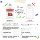 Cranberry mit Vitamin C - 240 Kapseln