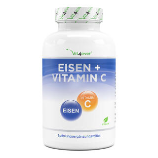 Eisen + Vitamin C - Eisenbisglycinat- 365 Tabletten